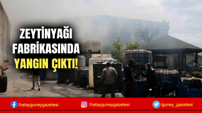 ZEYTİNYAĞI FABRİKASINDA YANGIN ÇIKTI!