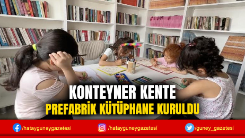 KONTEYNER KENTE PREFABRİK KÜTÜPHANE KURULDU