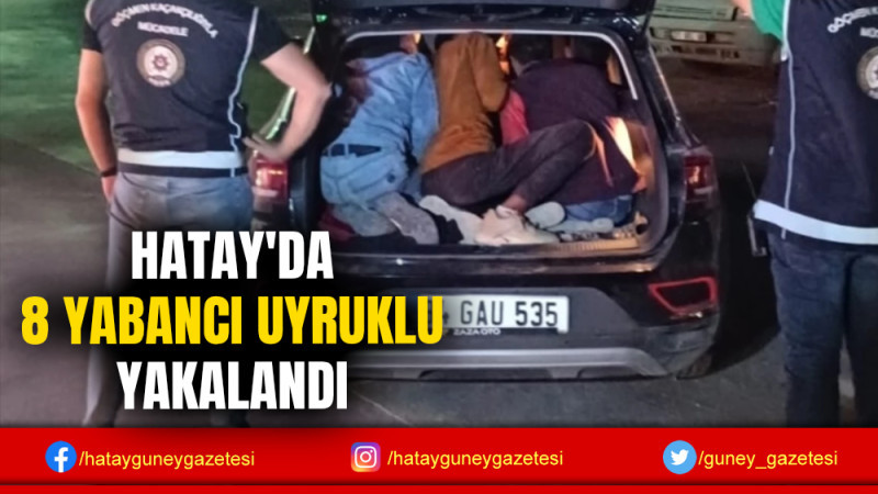 HATAY'DA 8 YABANCI UYRUKLU YAKALANDI