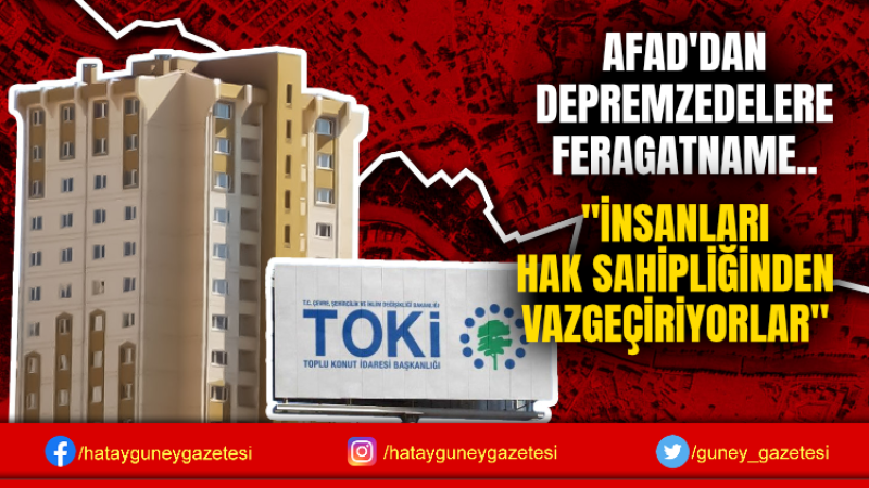 AFAD'DAN DEPREMZEDELERE FERAGATNAME..