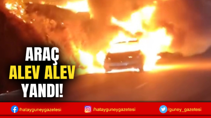 ARAÇ ALEV ALEV YANDI!