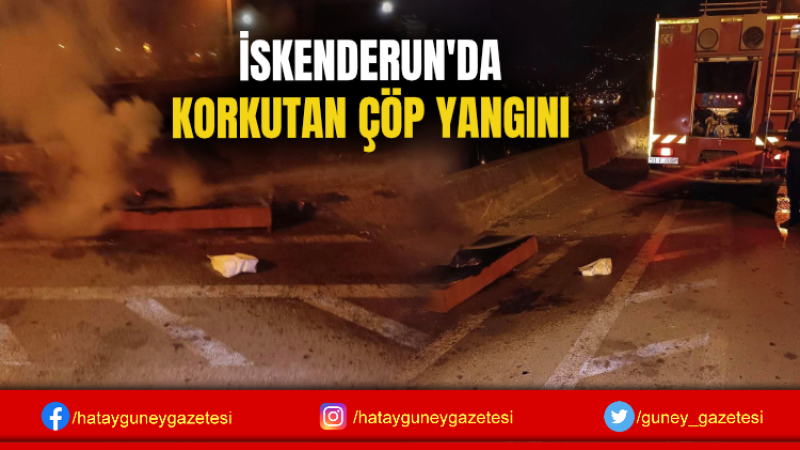 İSKENDERUN'DA KORKUTAN ÇÖP YANGINI