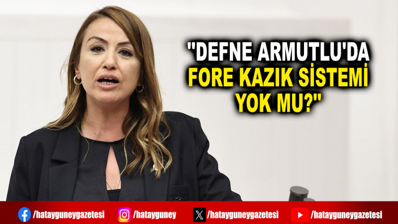 ''DEFNE ARMUTLU'DA FORE KAZIK SİSTEMİ YOK MU?''