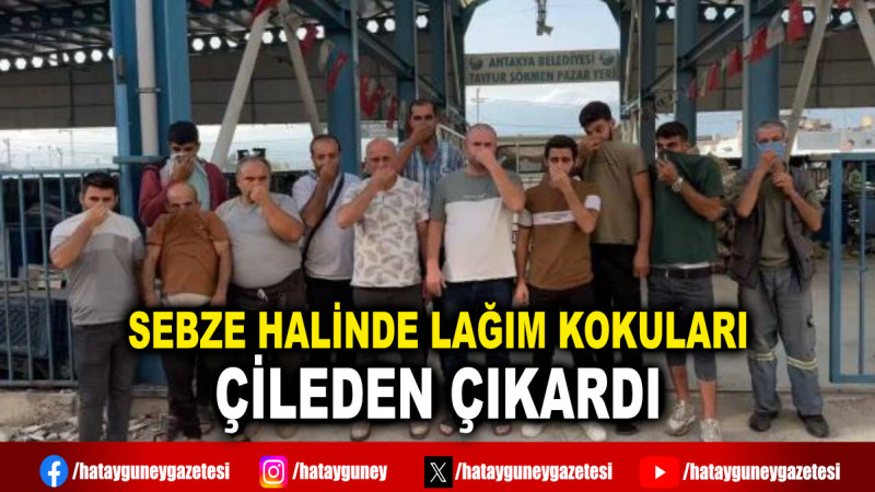 SEBZE HALİNDE LAĞIM KOKULARI ÇİLEDEN ÇIKARDI