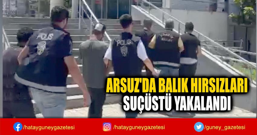 ARSUZ'DA BALIK HIRSIZLARI  SUÇÜSTÜ YAKALANDI