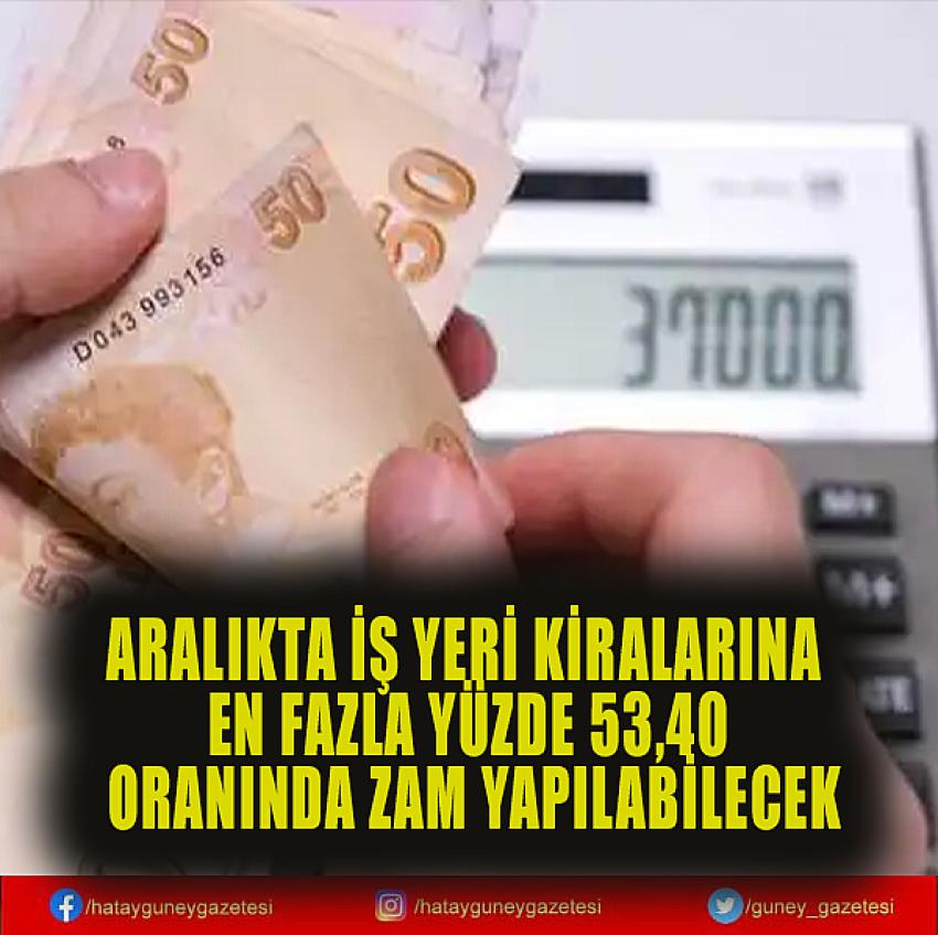 ARALIKTA İŞ YERİ KİRALARINA EN FAZLA YÜZDE 53,40 ORANINDA ZAM YAPILABİLECEK