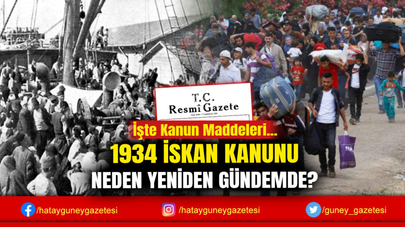 1934 İSKAN KANUNU NEDEN YENİDEN GÜNDEMDE?