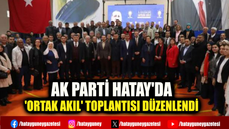 AK PARTİ HATAY'DA 'ORTAK AKIL' TOPLANTISI DÜZENLENDİ