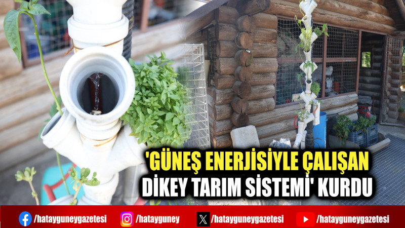 'GÜNEŞ ENERJİSİYLE ÇALIŞAN DİKEY TARIM SİSTEMİ' KURDU