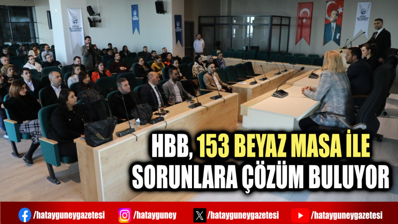 HBB, 153 BEYAZ MASA İLE SORUNLARA ÇÖZÜM BULUYOR