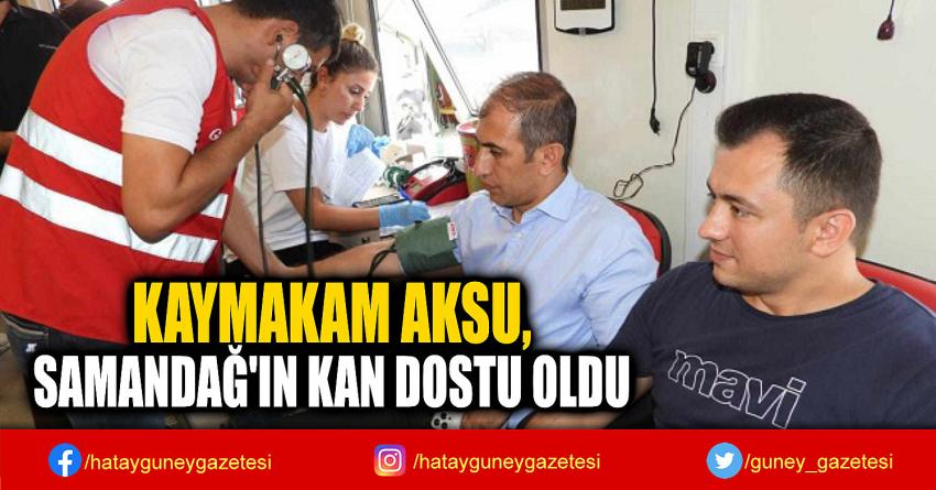 KAYMAKAM AKSU,  SAMANDAĞ'IN KAN DOSTU OLDU