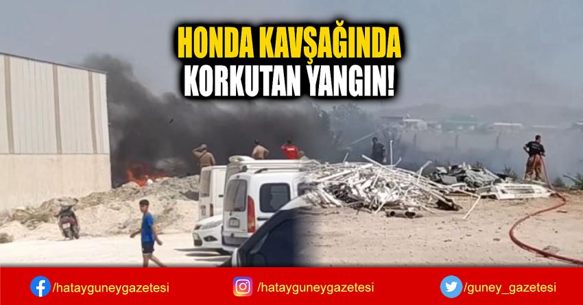 HONDA KAVŞAĞINDA  KORKUTAN YANGIN!